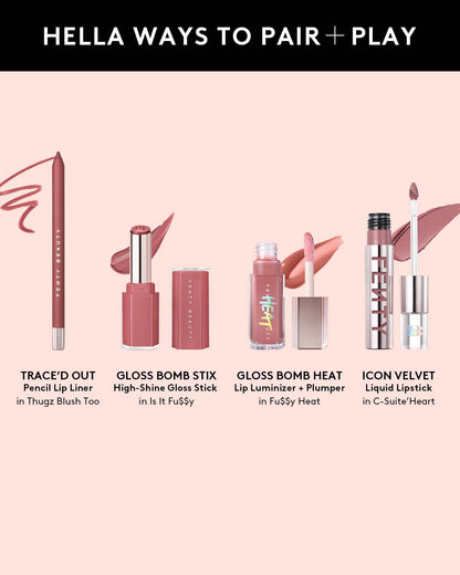 Trace'd Out Longwear Waterproof Pencil Lip Liner — Thugz Blush Too