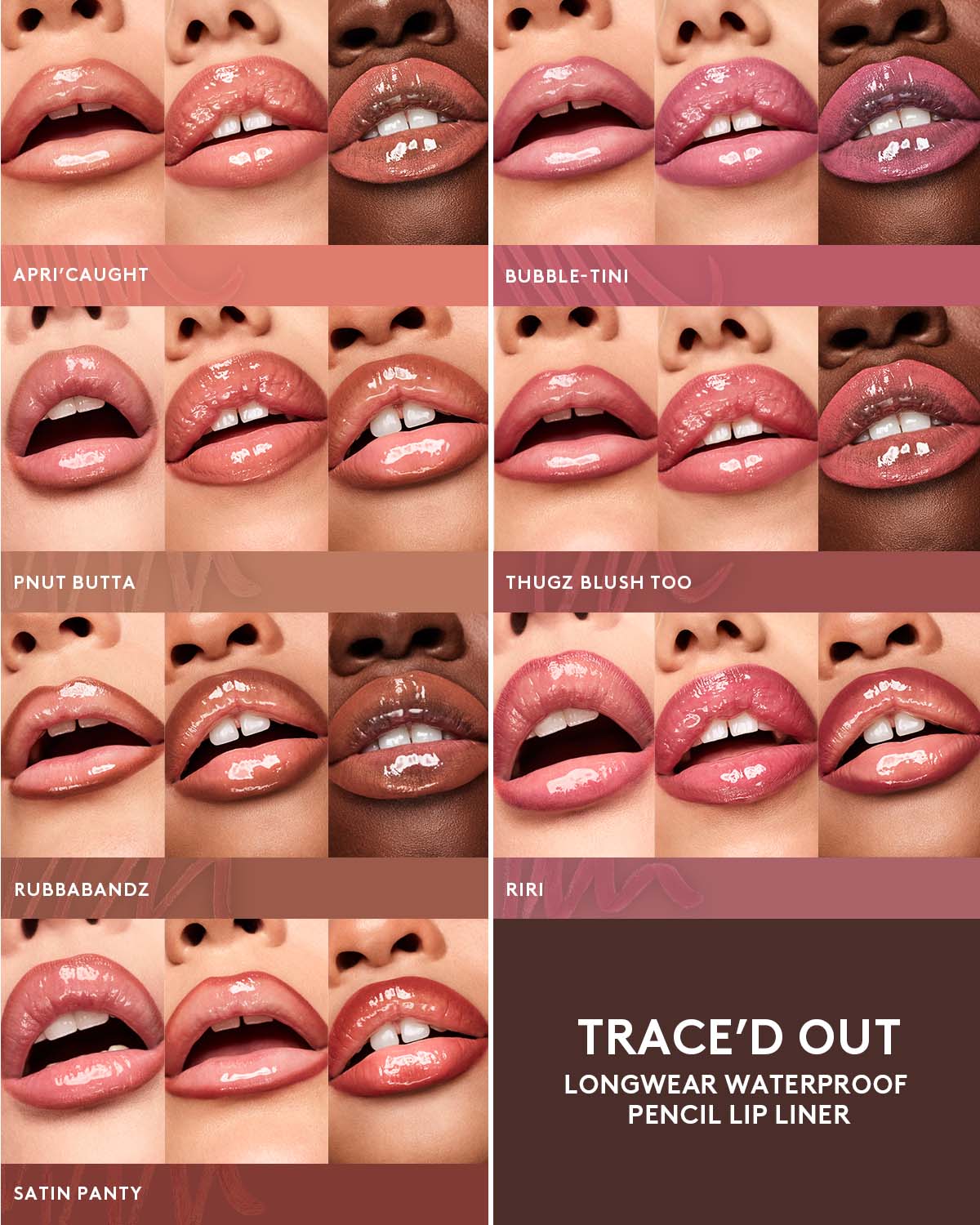 Trace'd Out Longwear Waterproof Pencil Lip Liner — Bubble-tini