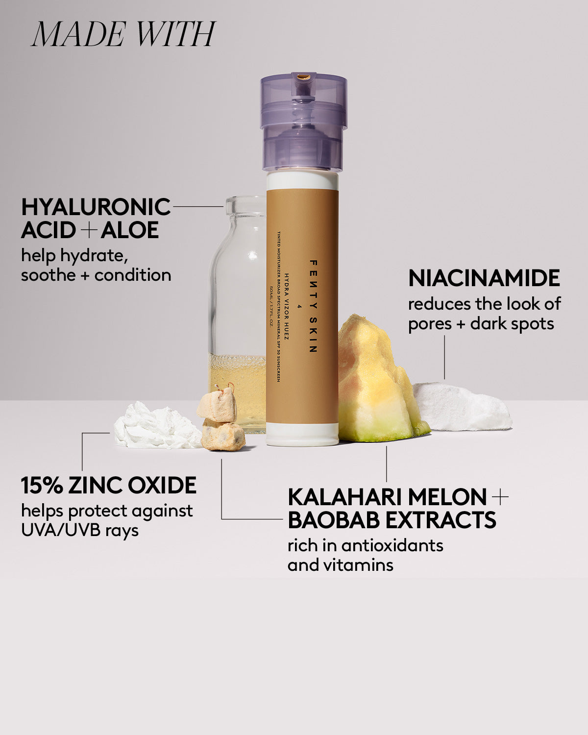 Hydra Vizor Huez Tinted Moisturizer Broad Spectrum Mineral SPF 30 Sunscreen Refill — 1